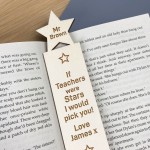 THANK YOU GIFT FOR TEACHER Personalised Bookmark Teacher Gifts