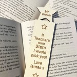 THANK YOU GIFT FOR TEACHER Personalised Bookmark Teacher Gifts