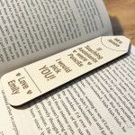 Personalised THANK YOU GIFT FOR TEACHER Bookmark Teacher