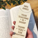 Teacher Appreciation Gifts Personalised Bookmark Teacher Gift