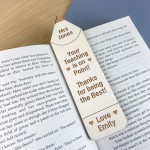 Thank You Gifts For Teacher Wood Bookmark School Nursery