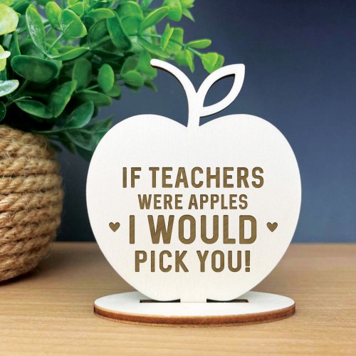 TEACHER GIFT Wooden Apple Thank You Gift From Student School