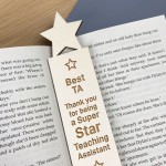 Wooden Bookmark Teaching Assistant Gift Thank You Gift For Him