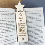 Wooden Bookmark Teaching Assistant Gift Thank You Gift For Him