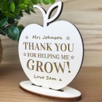 Teacher Gift THANK YOU GIFT Wood Sign Apple School Nursery