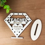 Teacher Personalised Wooden Plaque Gift Thank You Gift 