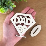 Dad Gift For Birthday Christmas Superhero Gift Personalised Sign