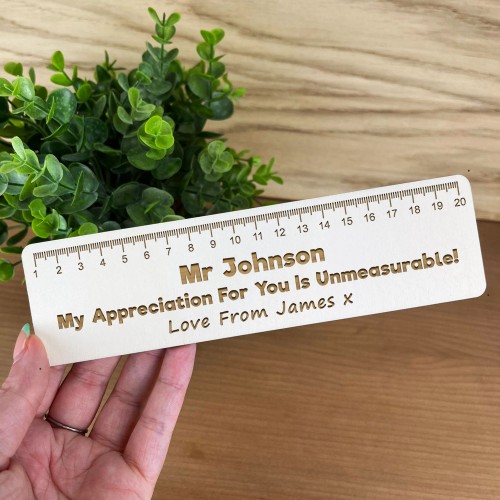 Personalised Teacher Bookmark Engraved Gift Thank You Gift