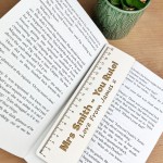 Personalised Wood Engraved Ruler Bookmark Teacher Gift School