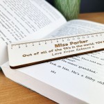 PERSONALISED Teaching Assistant Wooden Bookmark Thank You