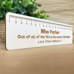 PERSONALISED Teaching Assistant Wooden Bookmark Thank You