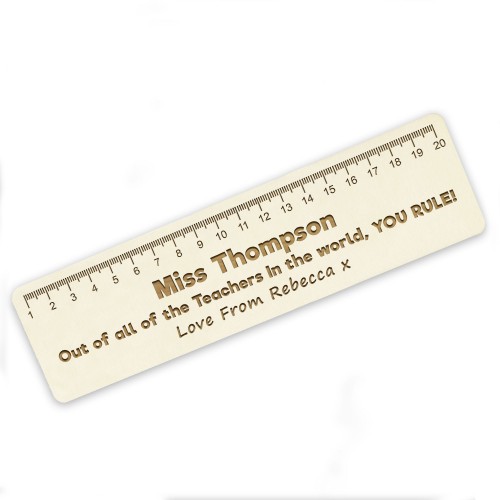 Personalised Wooden Teacher Bookmark Gift Leaving School Nursery