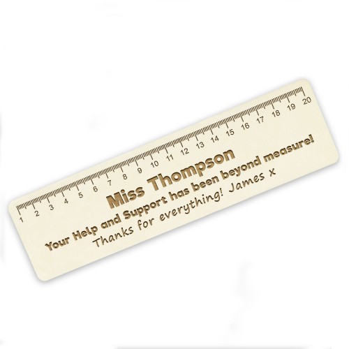 Personalised Thank You Teacher Gift Wood Bookmark Teaching