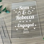 Personalised Engagement Gift Standing Plaque Gift For Him Her