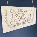 Hot Tub Signs And Plaques Engraved Wood Sign Garden Pool Shed