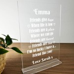 Personalised Plaque For Best Friend Birthday Gift For Friend