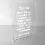 Personalised Plaque For Best Friend Birthday Gift For Friend