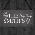 Hot Tub Sign Personalised Hot Tub Accessories Garden Wall Sign