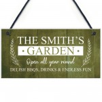 Hanging Garden Sign Shed Summerhouse Plaque Personalised Gift