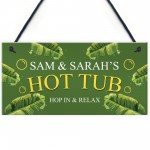 Hanging Hot Tub Sign For Garden Shed Personalised Summerhouse