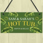 Hanging Hot Tub Sign For Garden Shed Personalised Summerhouse