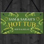 Hanging Hot Tub Sign For Garden Shed Personalised Summerhouse