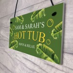 Hanging Hot Tub Sign For Garden Shed Personalised Summerhouse