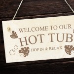 HOT TUB Sign Hot Tub Signs And Plaques Engraved Wood Shed Sign