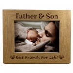 Dad Gifts From Son 7x5 Wooden Photo Frame Father And Son Gift