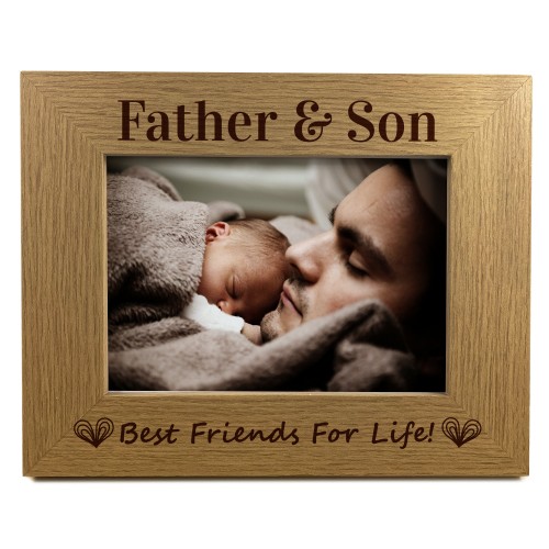 Dad Gifts From Son 7x5 Wooden Photo Frame Father And Son Gift