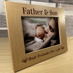 Dad Gifts From Son 7x5 Wooden Photo Frame Father And Son Gift