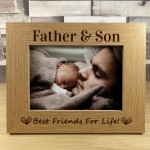 Dad Gifts From Son 7x5 Wooden Photo Frame Father And Son Gift