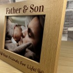 Dad Gifts From Son 7x5 Wooden Photo Frame Father And Son Gift