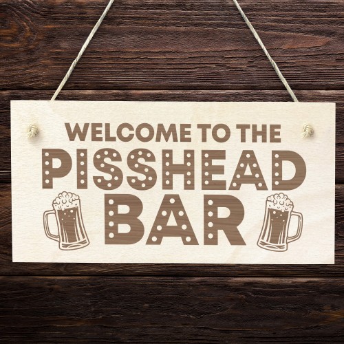 Funny HOME BAR SIGN Engraved Hanging Sign Bar Pub Signs