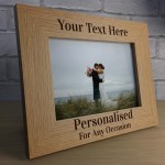 Personalised Wooden Photo Frame Engraved 7x5 Frame Custom