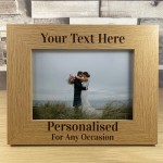 Personalised Wooden Photo Frame Engraved 7x5 Frame Custom