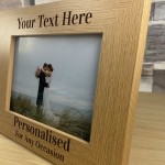 Personalised Wooden Photo Frame Engraved 7x5 Frame Custom