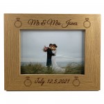 Personalised Wooden Photo Frame Engraved 7x5 Photo Frame Wedding