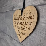 Step Dad Mum Gifts From Step Daughter Son Engraved Heart 