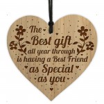 Special Friend Friendship Plaque Wood Heart Birthday Christmas