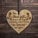 Special Friend Friendship Plaque Wood Heart Birthday Christmas