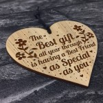 Special Friend Friendship Plaque Wood Heart Birthday Christmas