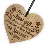 Special Friend Friendship Plaque Wood Heart Birthday Christmas