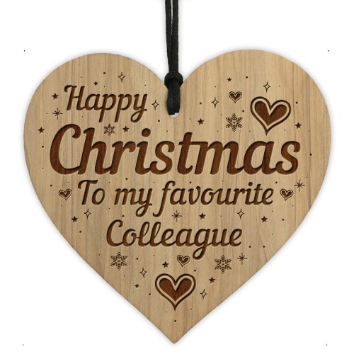 Colleague Christmas Gift Engraved Heart Best Friend Christmas