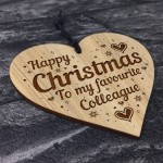 Colleague Christmas Gift Engraved Heart Best Friend Christmas