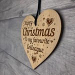 Colleague Christmas Gift Engraved Heart Best Friend Christmas