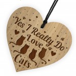 Cat Sign Cat Lover Gift For Christmas Birthday Engraved Heart