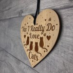 Cat Sign Cat Lover Gift For Christmas Birthday Engraved Heart