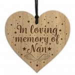 In Memory Of Nan Memorial Sign Engraved Heart Memorial Sign