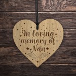 In Memory Of Nan Memorial Sign Engraved Heart Memorial Sign